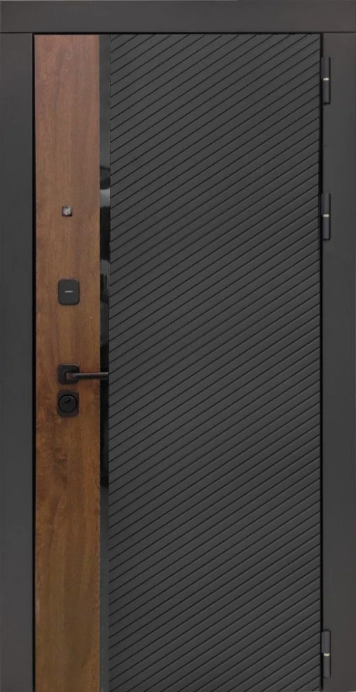 Входная дверь ДвериПРО Модель 3КЛ-1101 ФЛЗ-23 Веллуто бьянко DPRO226532 внешняя сторона