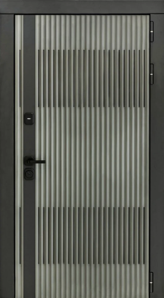 Входная дверь ДвериПРО Elfy ФЛ-185 (10мм, ПВХ ясень белый) DPRO204551 внешняя сторона