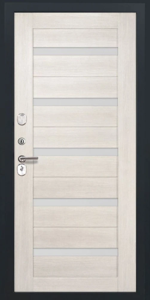 Входная дверь ДвериПРО Термо медный антик СБ-1 (ст. белое, 16мм, Беленый дуб) DPRO222595 внутренняя сторона